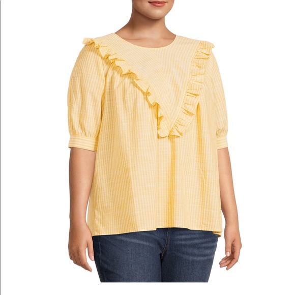 Plus Size Ruffle Woven Blouse - Picture 2 of 6